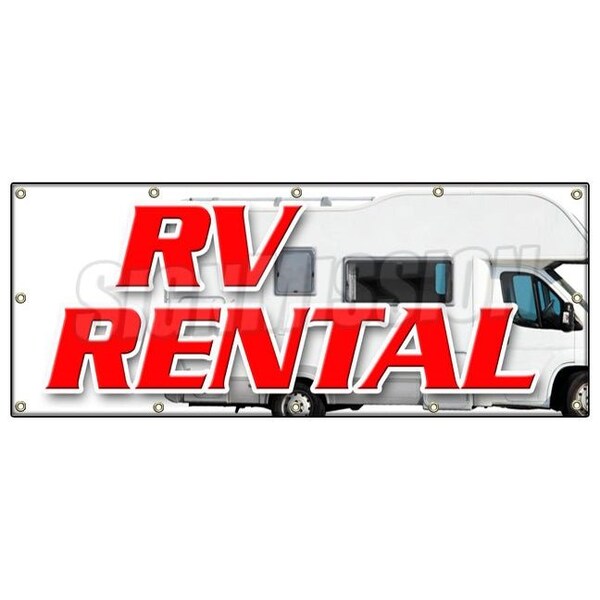 RV RENTAL BANNER SIGN new used rent me motorhome financing sale